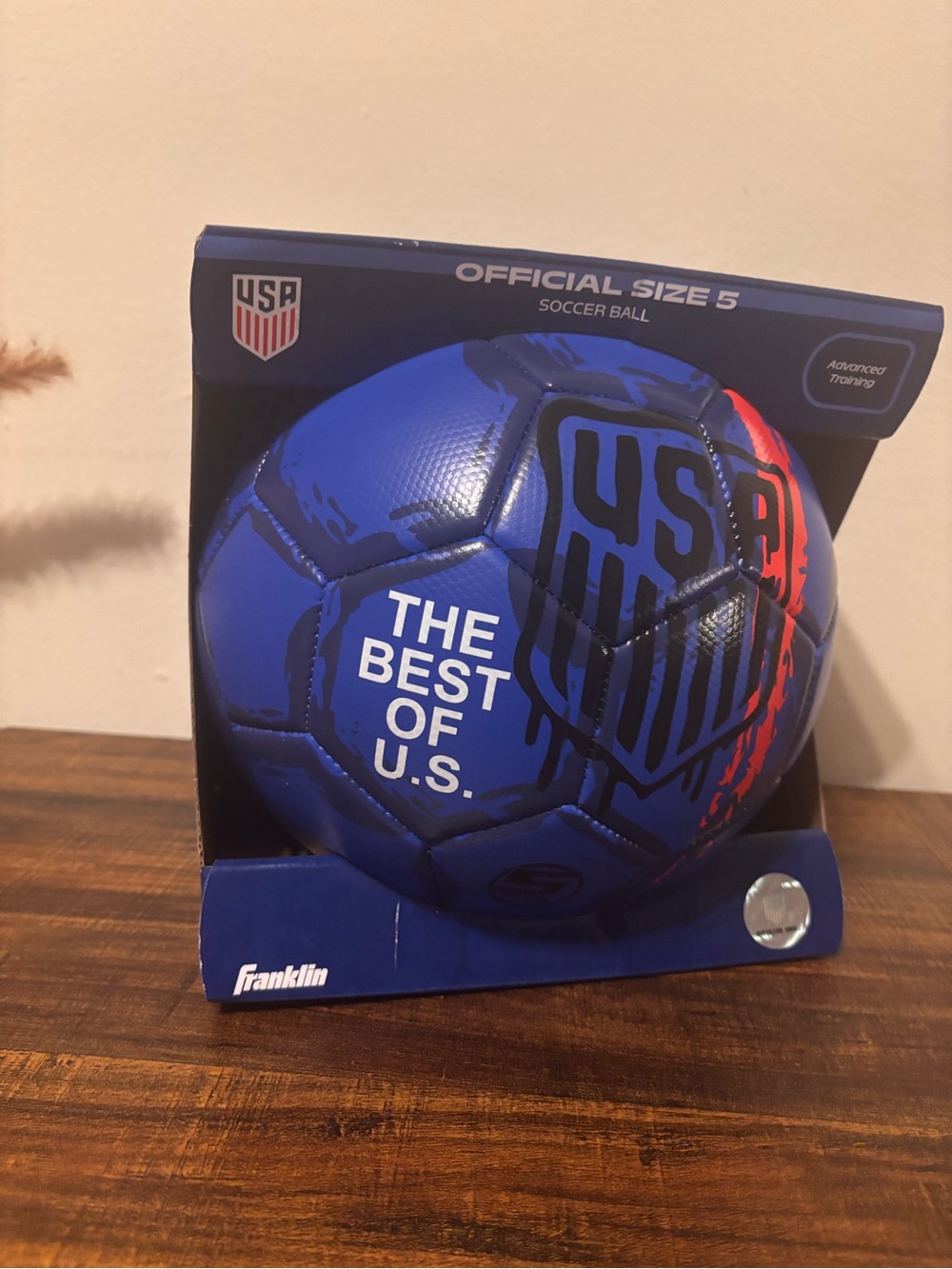 Franklin Official Size 5 Blue USA Soccer Ball
